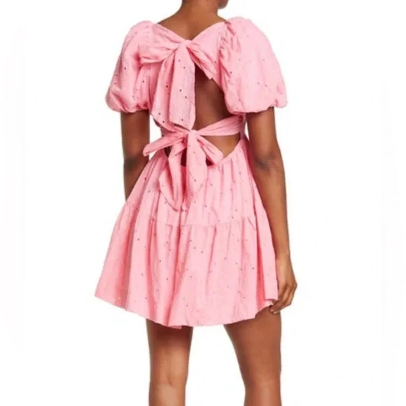 DO+BE pink eyelet tie back dress! - Picture 2 of 3